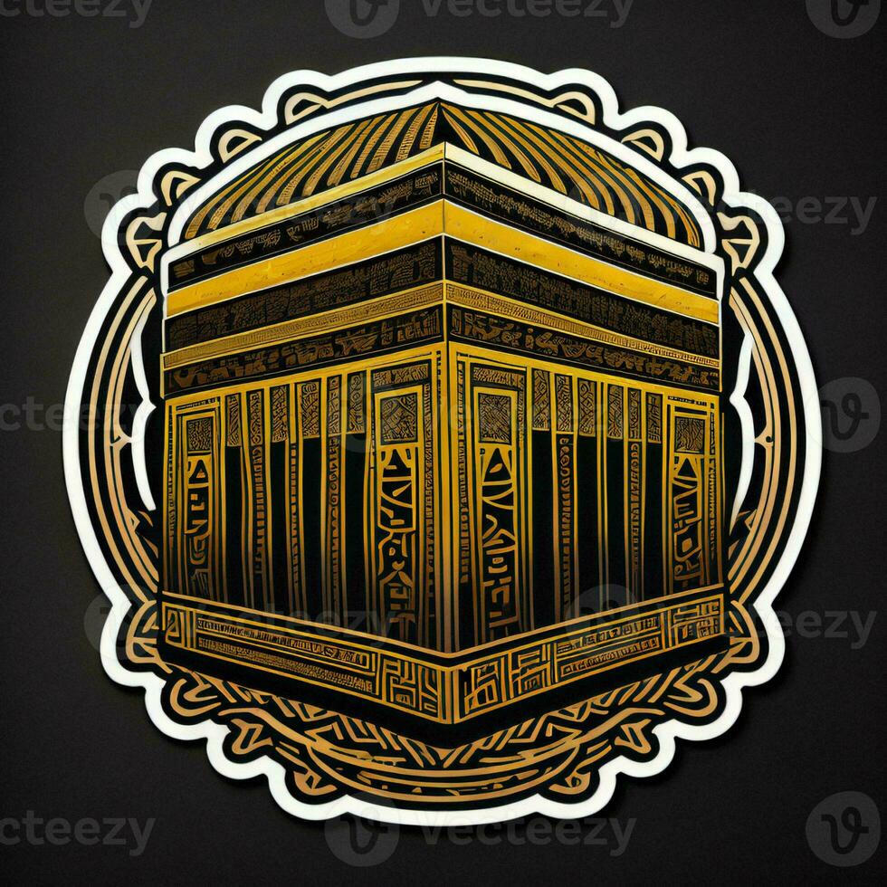 AI generated Islamic holy place of Kaaba. generative ai photo