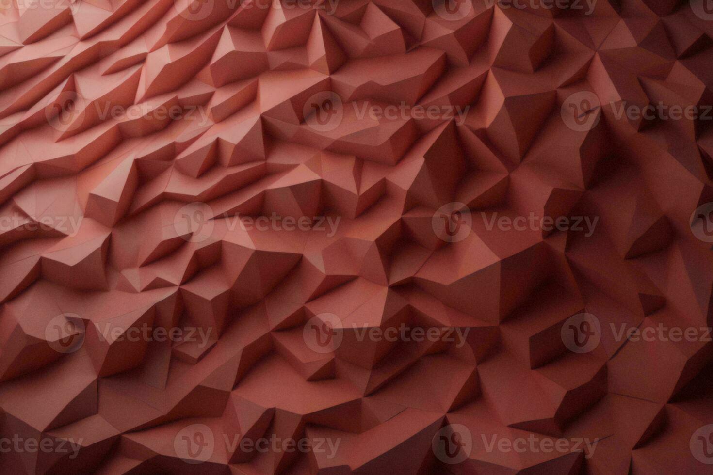 AI generated Abstract background of red polygonal origami. generative ai photo