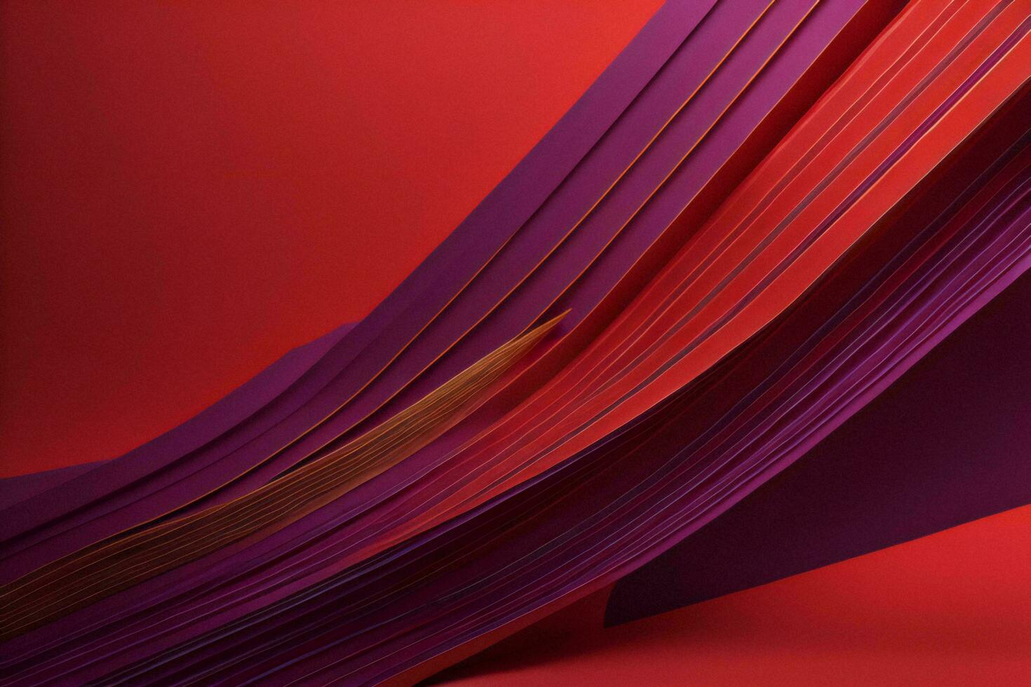 AI generated Abstract background with curved paper sheets. ai generated photo