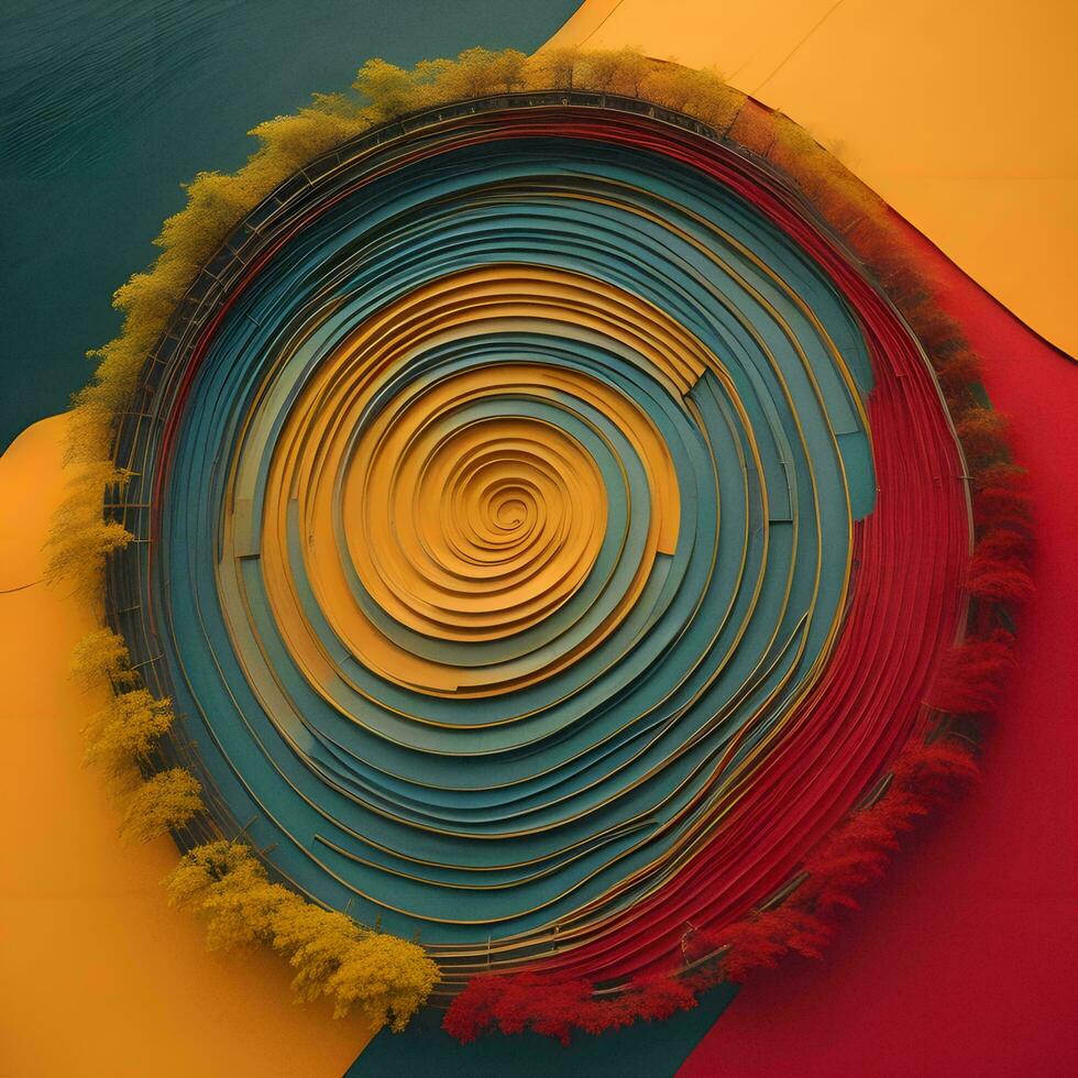 AI generated abstract spiral in the form of spirals. generative ai photo