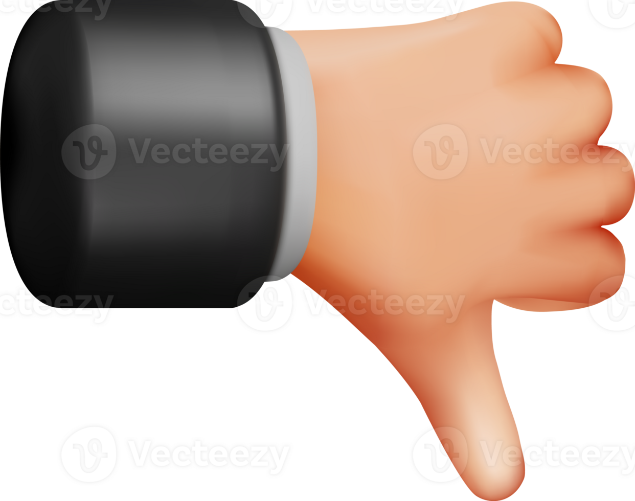 3D Thumbs Down Hand Gesture png