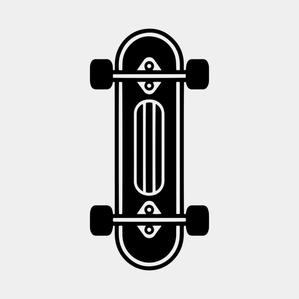 Skateboard vector design isolated on white