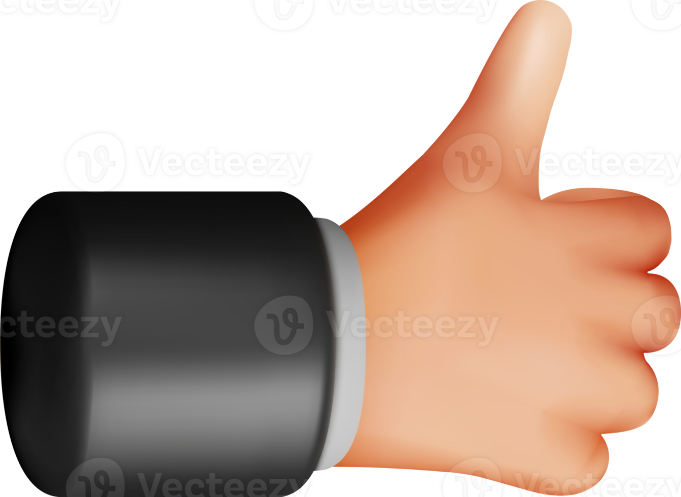 3D Thumbs Up and Thumbs Down Hands Gestures png