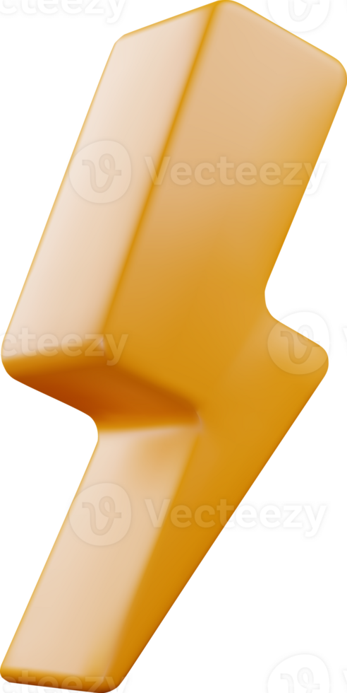 3D Lightning Sign png