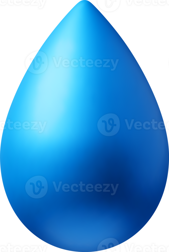 3D Blue Water Drop png