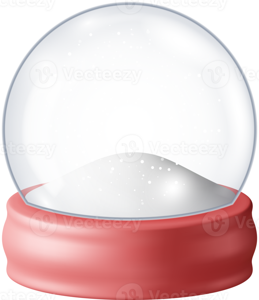 3D Glass Christmas Snow Globe png
