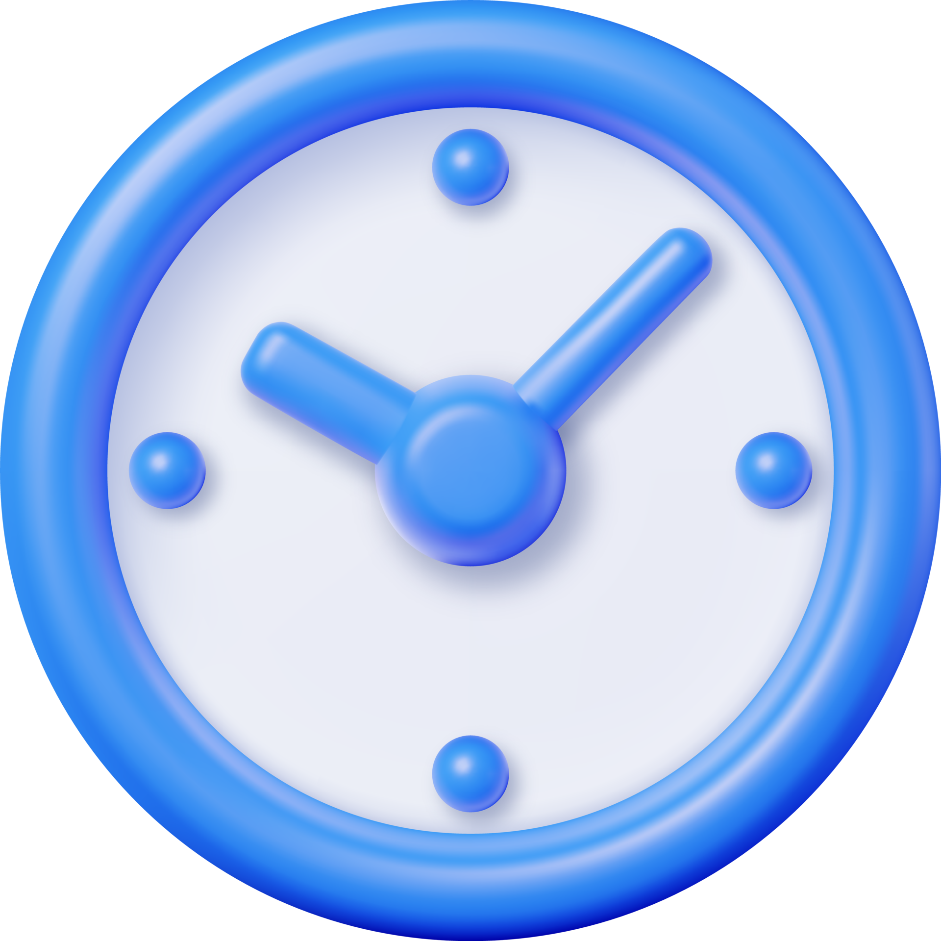 3D Simple Classic Round Wall Clock 35710843 PNG