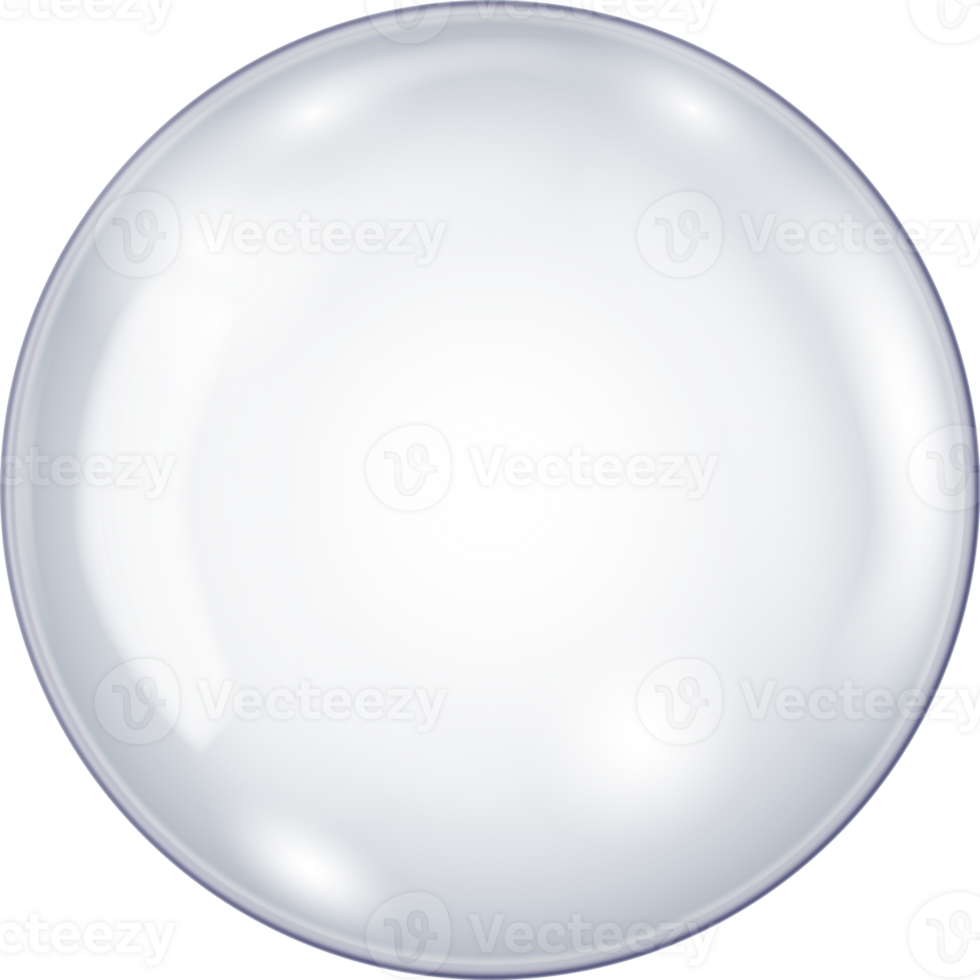 3D Realistic Glass Spherical Ball png