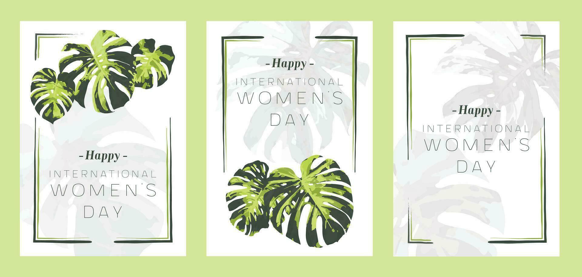 Floral greeting card design. International Women's Day graphic. vector