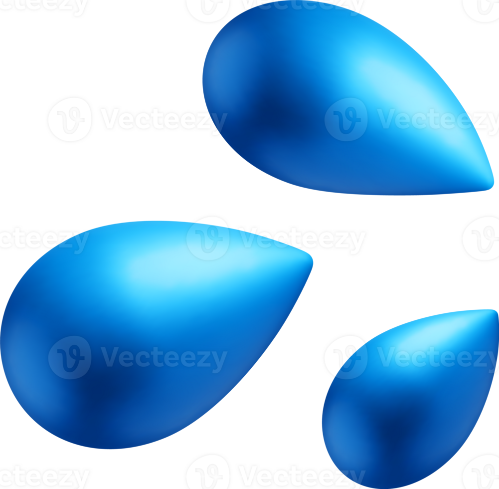 3D Blue Water Drop Icon png