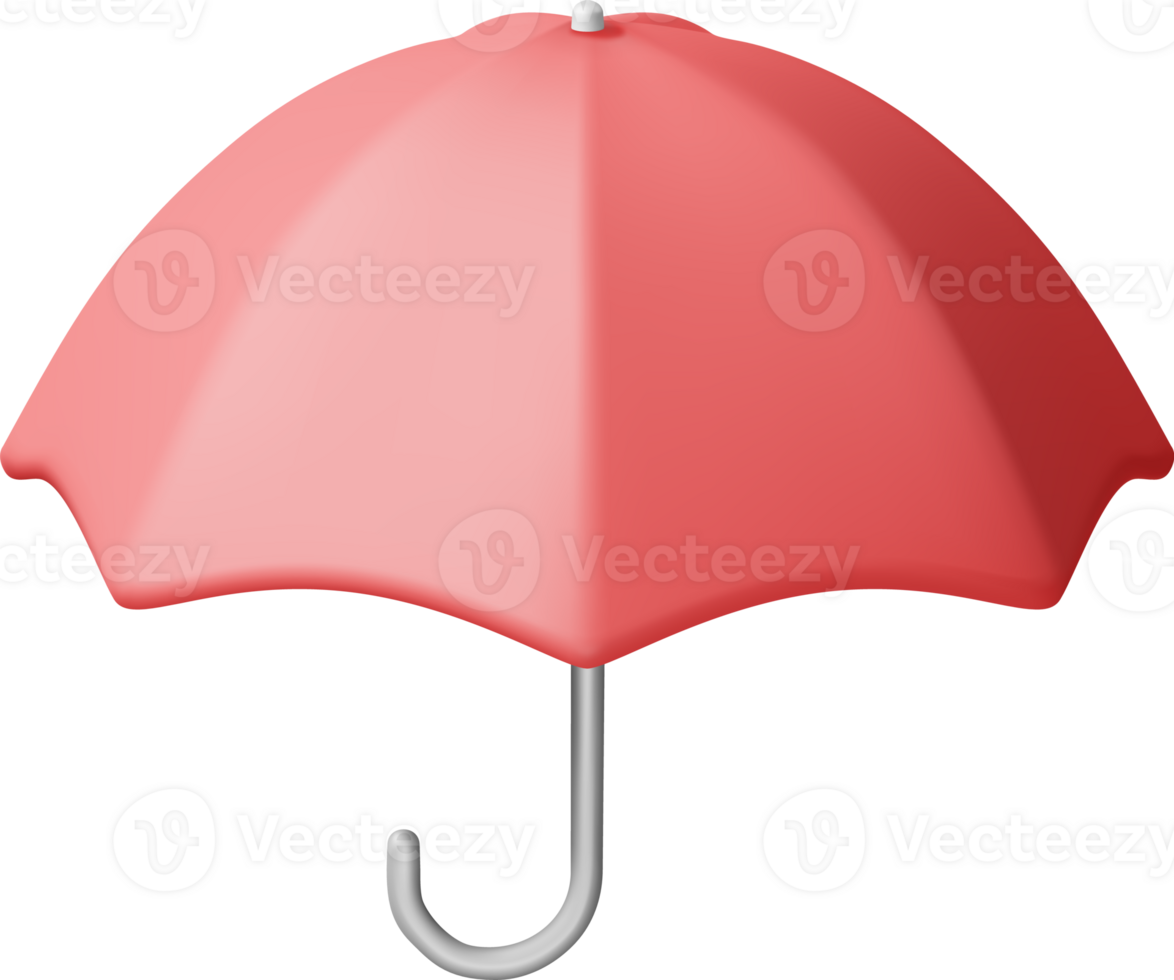 3D Classic Red Umbrella png