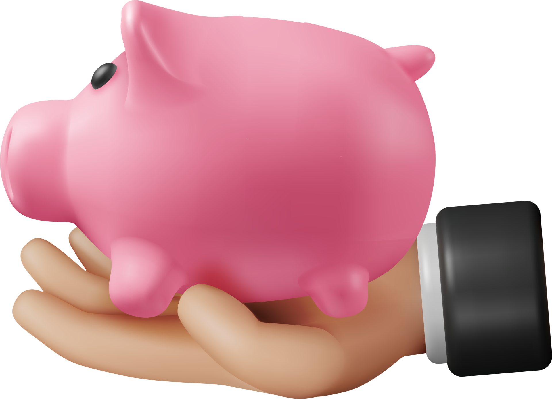 3d Piggy Bank in Hands 35711256 PNG