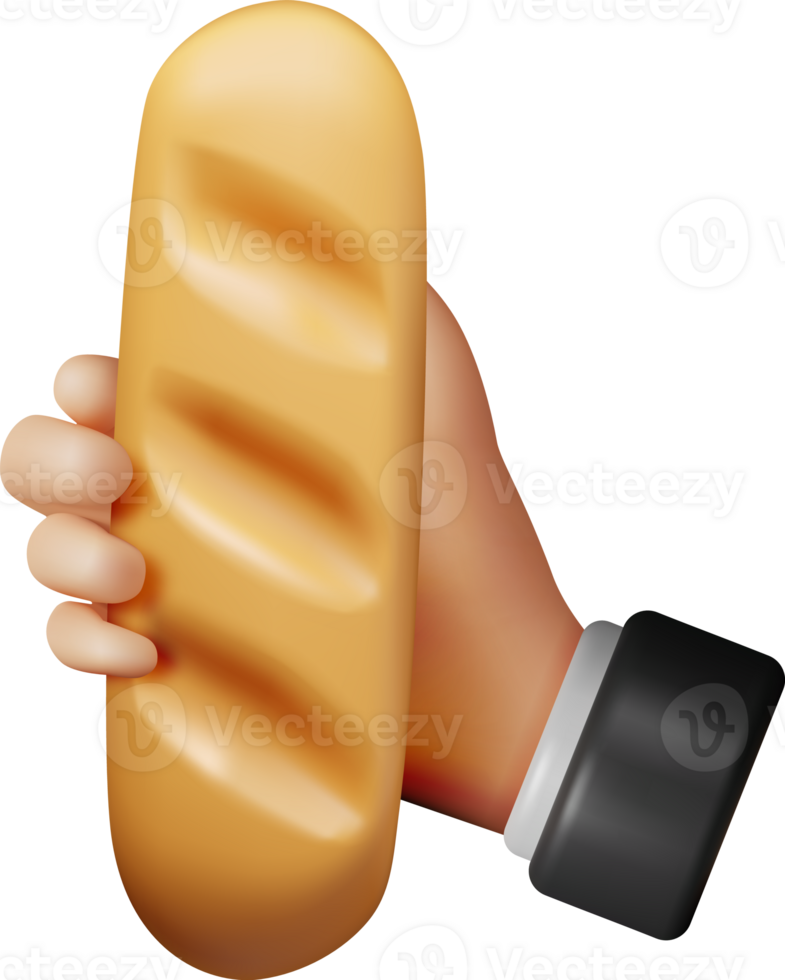 3d Bread in Hand Icon png