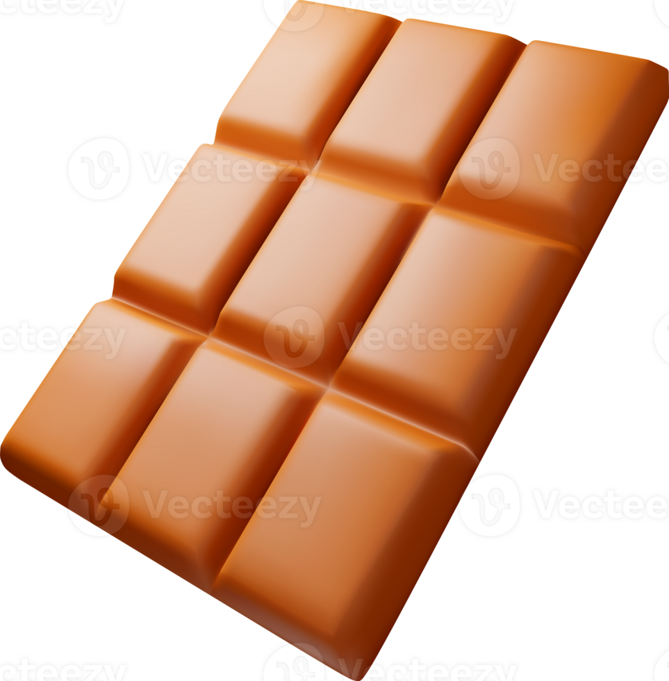 3D Milk Chocolate Bar png