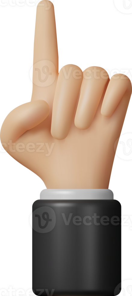 3d Hand Pointing Gesture png