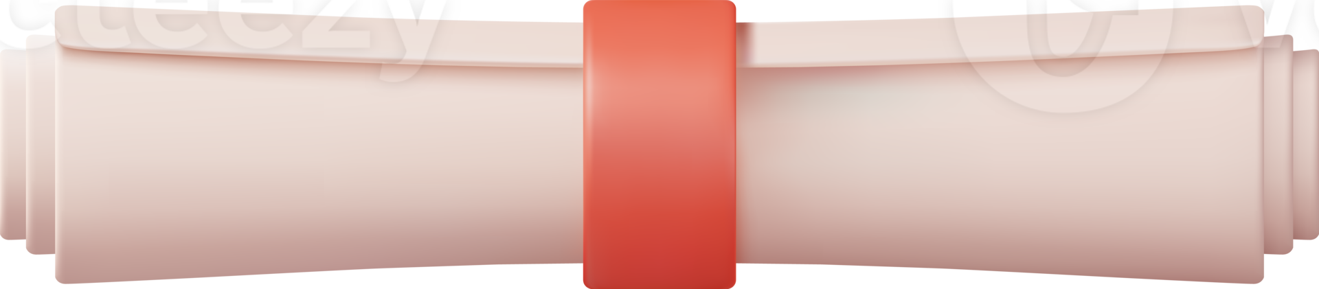 3D Diploma Paper Scroll png