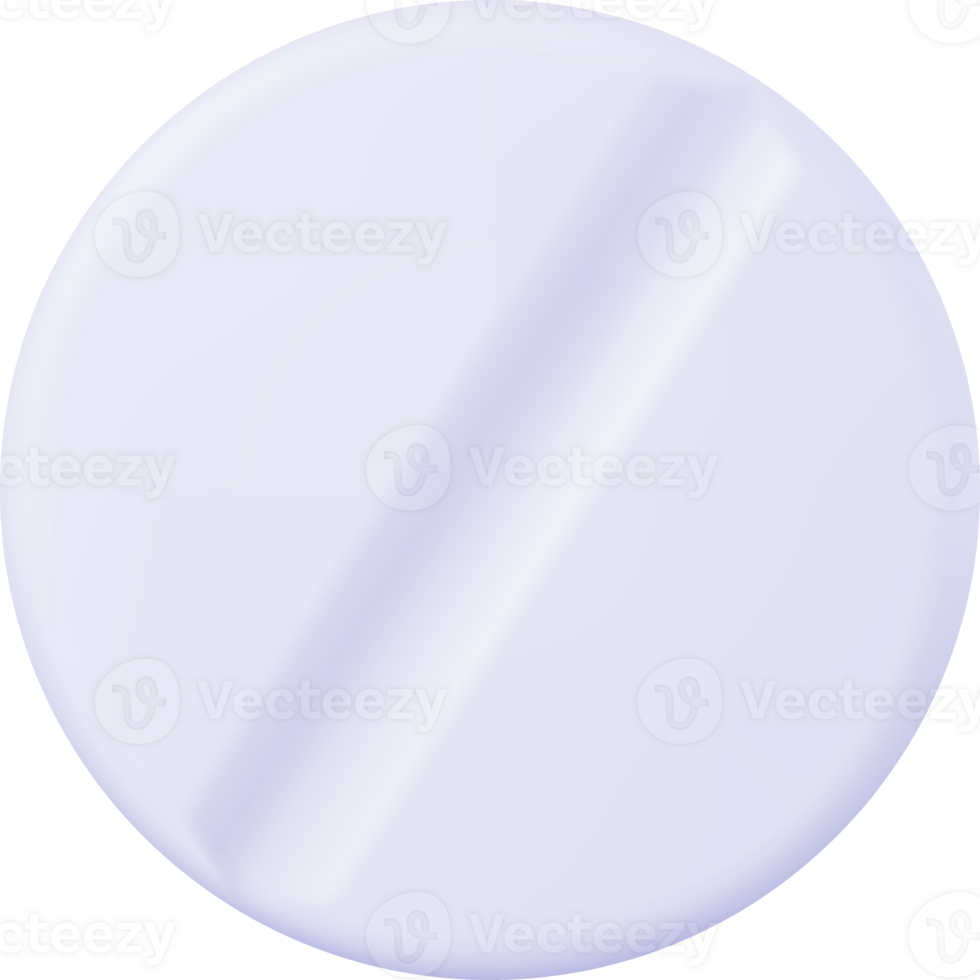 3D Classic Round Tablet Pill png