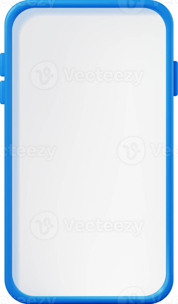 3d Realistic Smartphone with Empty Screen. png
