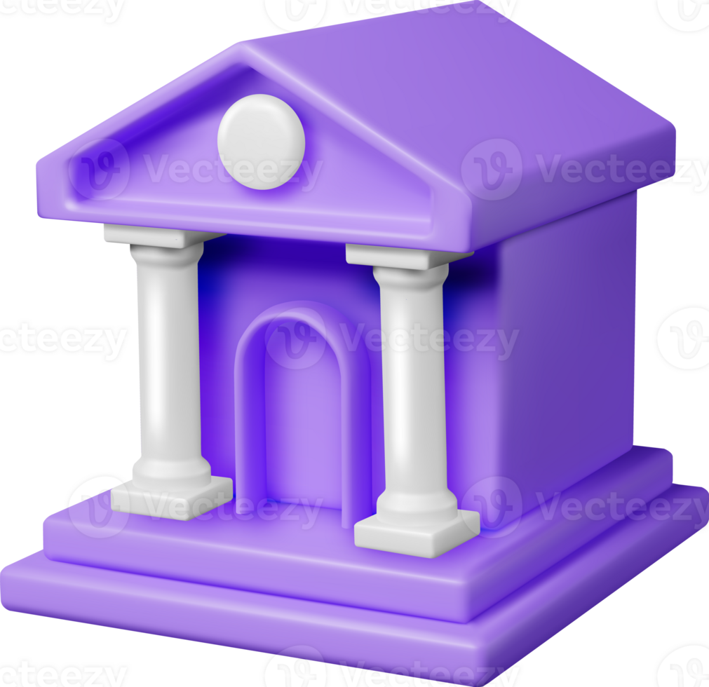 3D Bank Building png