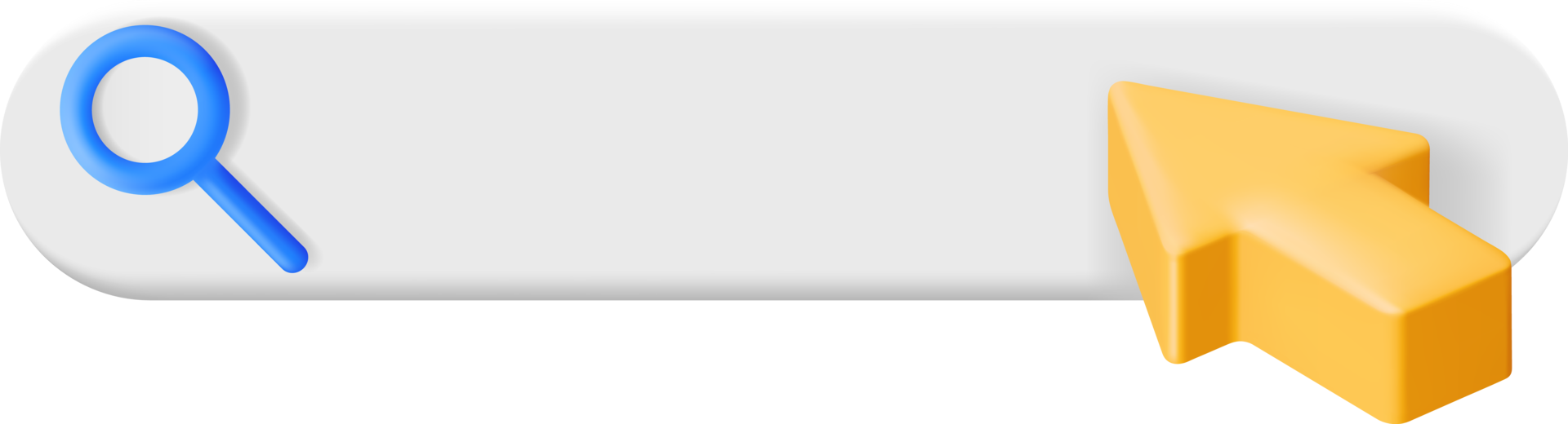 3D Search Bar with Cursor and Magnifying Glass 35711679 PNG