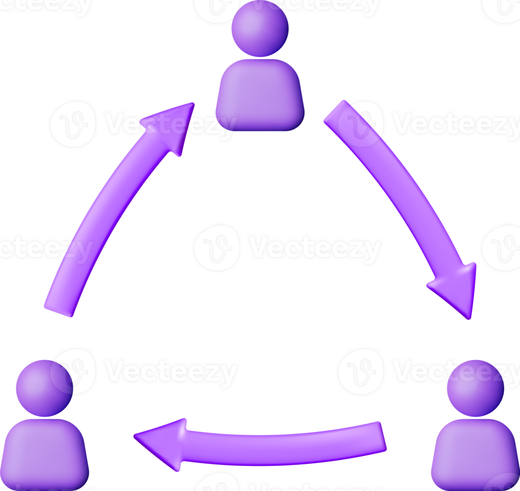 3D User Sync or Switch Symbol png