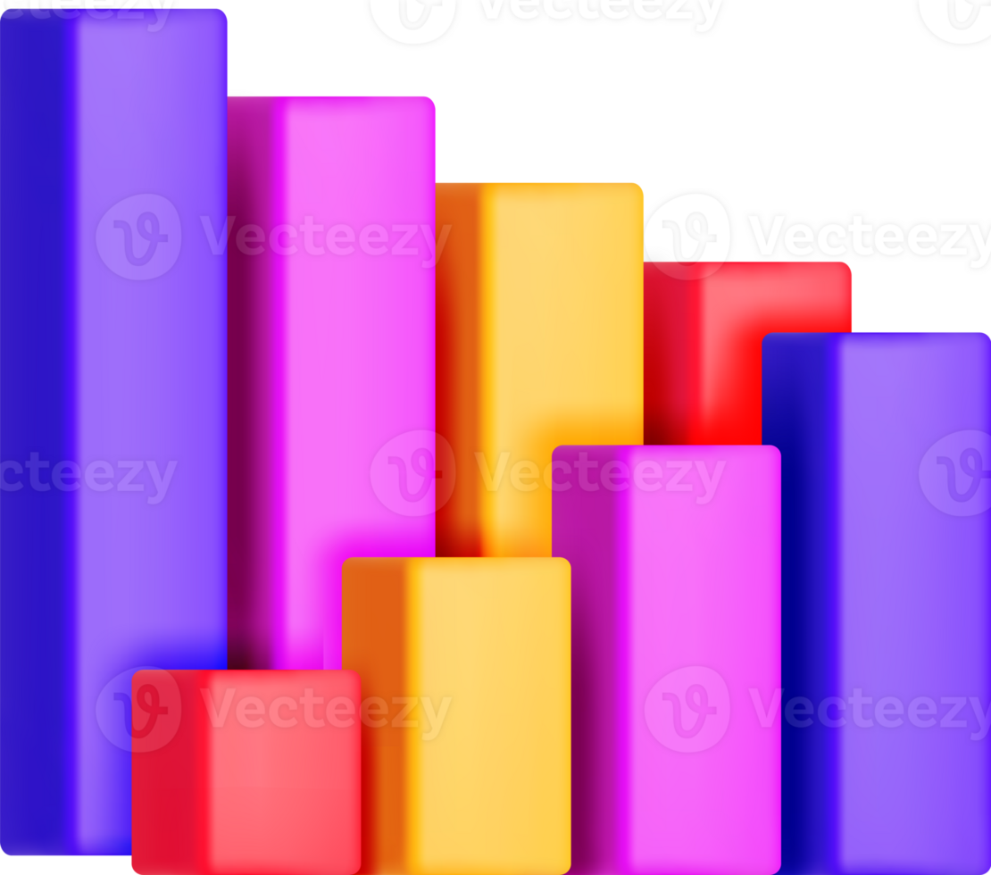 3D Growth Stock Diagram png