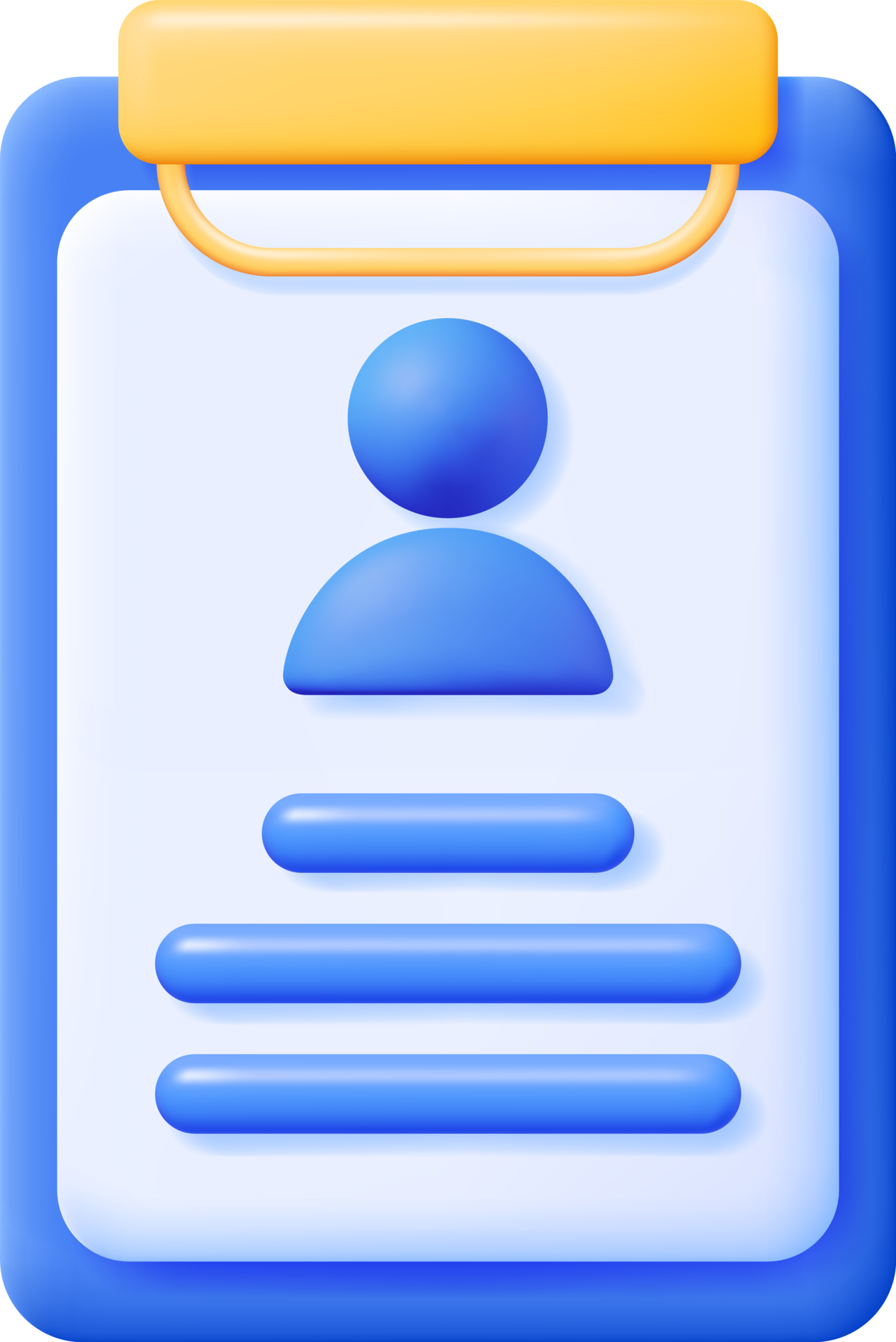 3D Job Application in Clipboard 35711841 PNG