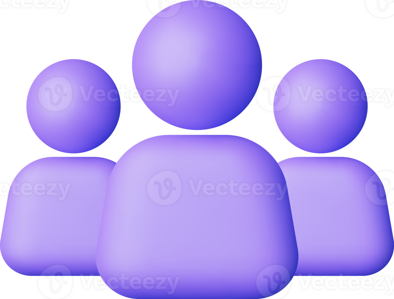 3D Simple Group User Icon png