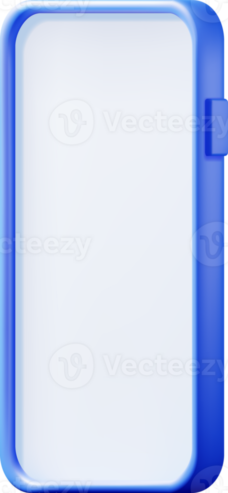 3d Realistic Smartphone with Empty Screen. png