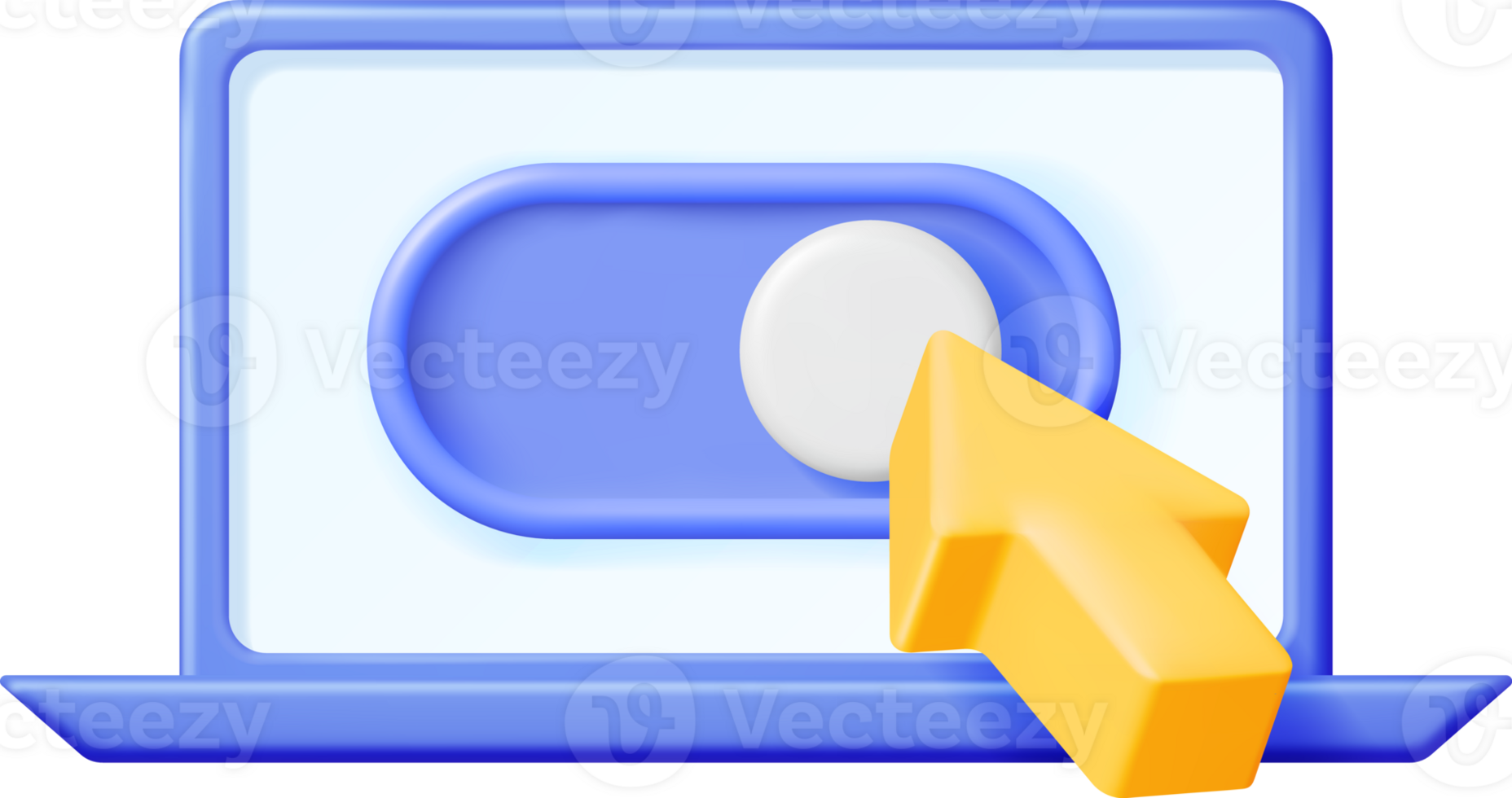 3D Mouse Cursor and Switch Button in Computer png