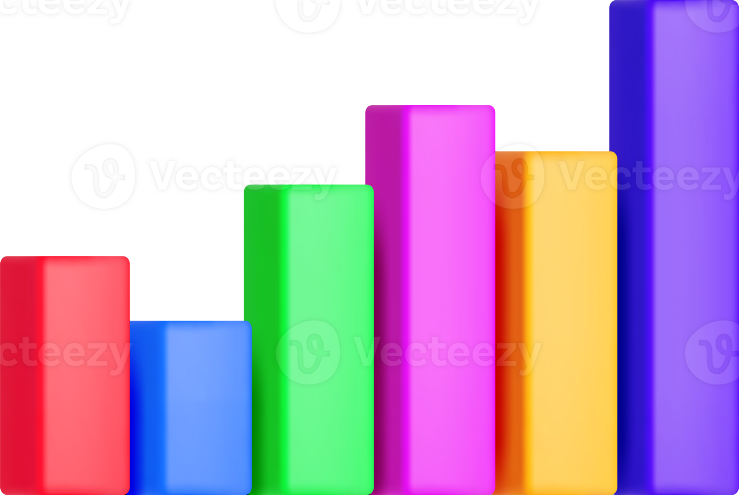 3D Growth Stock Diagram png