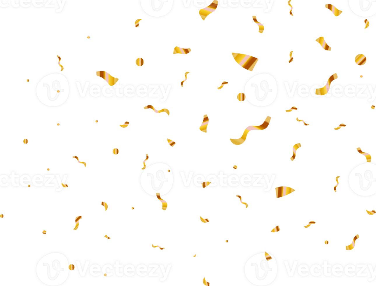 Falling Shiny Golden Confetti png