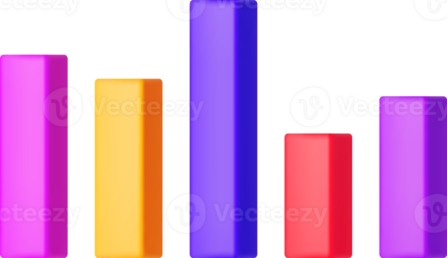 3D Growth Stock Diagram png