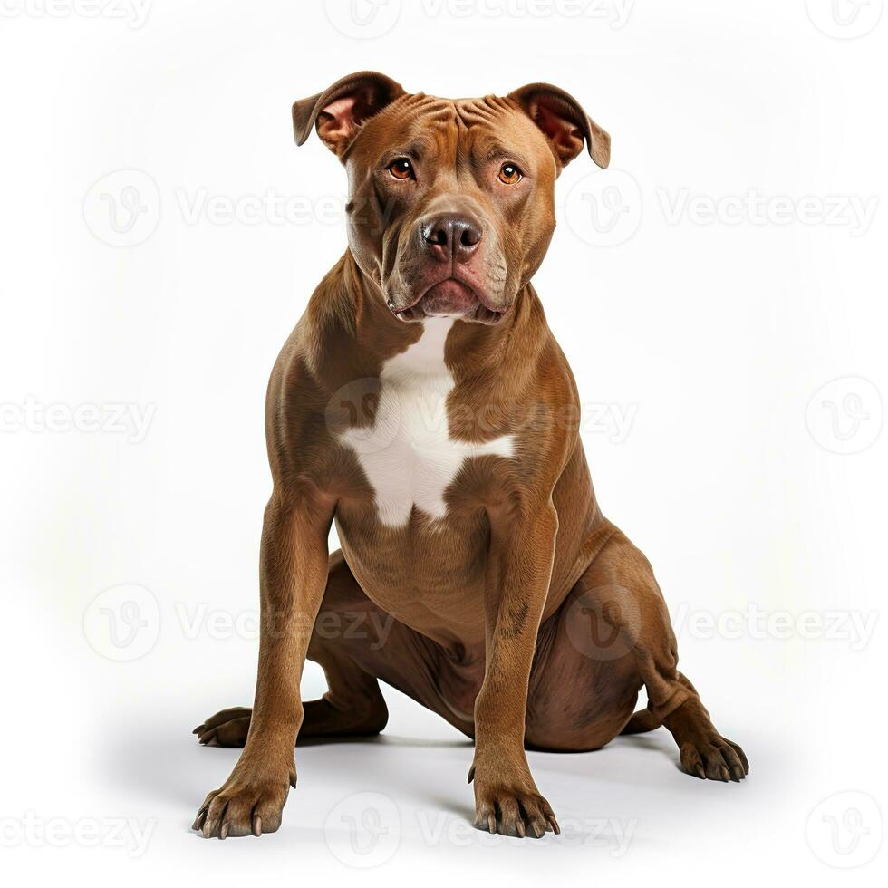 AI generated American Pit Bull Terrier Dog Purebred Sitting photo