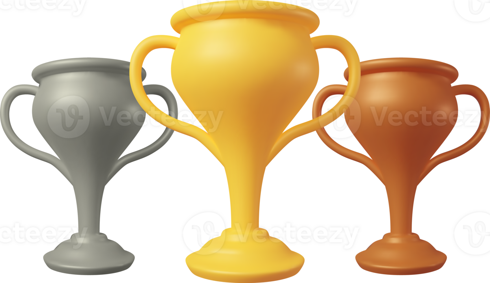 3D Gold, Silver and Bronze Champion Trophy. png