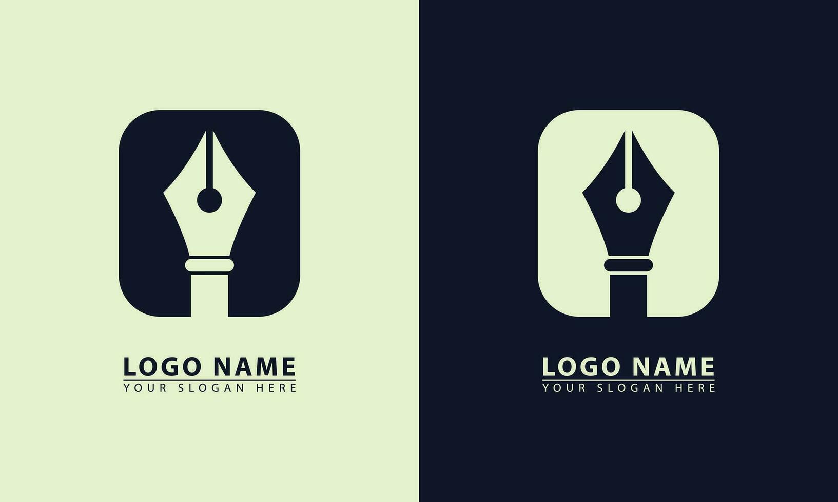 Black pen logo icon isolated. Pencil vector illustration. Sign of creativity. Creative idea symbol.