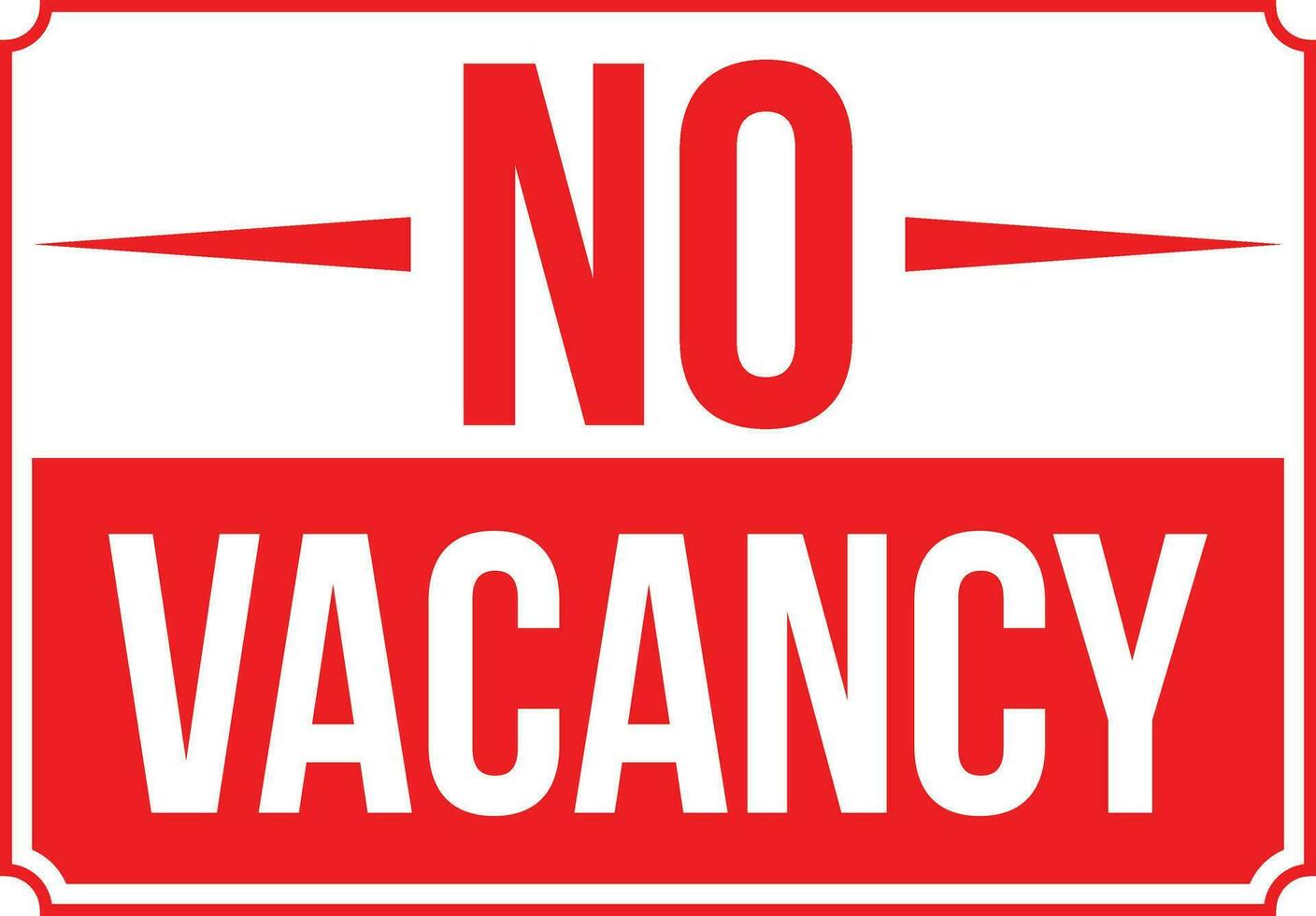 No Job Vacancy Notice, Sign vector