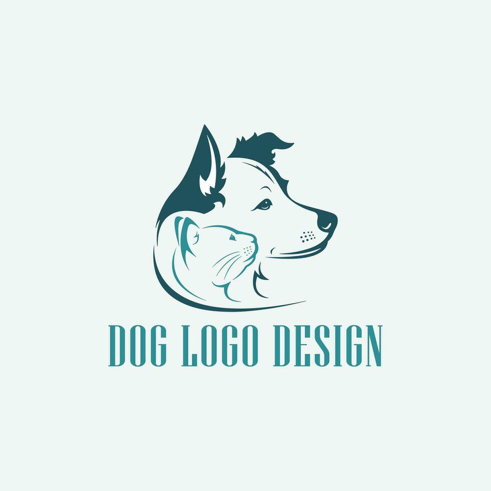 diseño de logotipo de perro vector