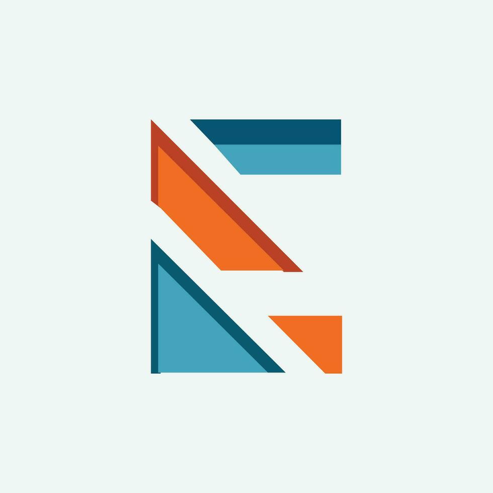 E letter logo design vector