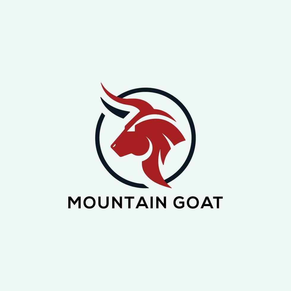 mountain goat logo vector