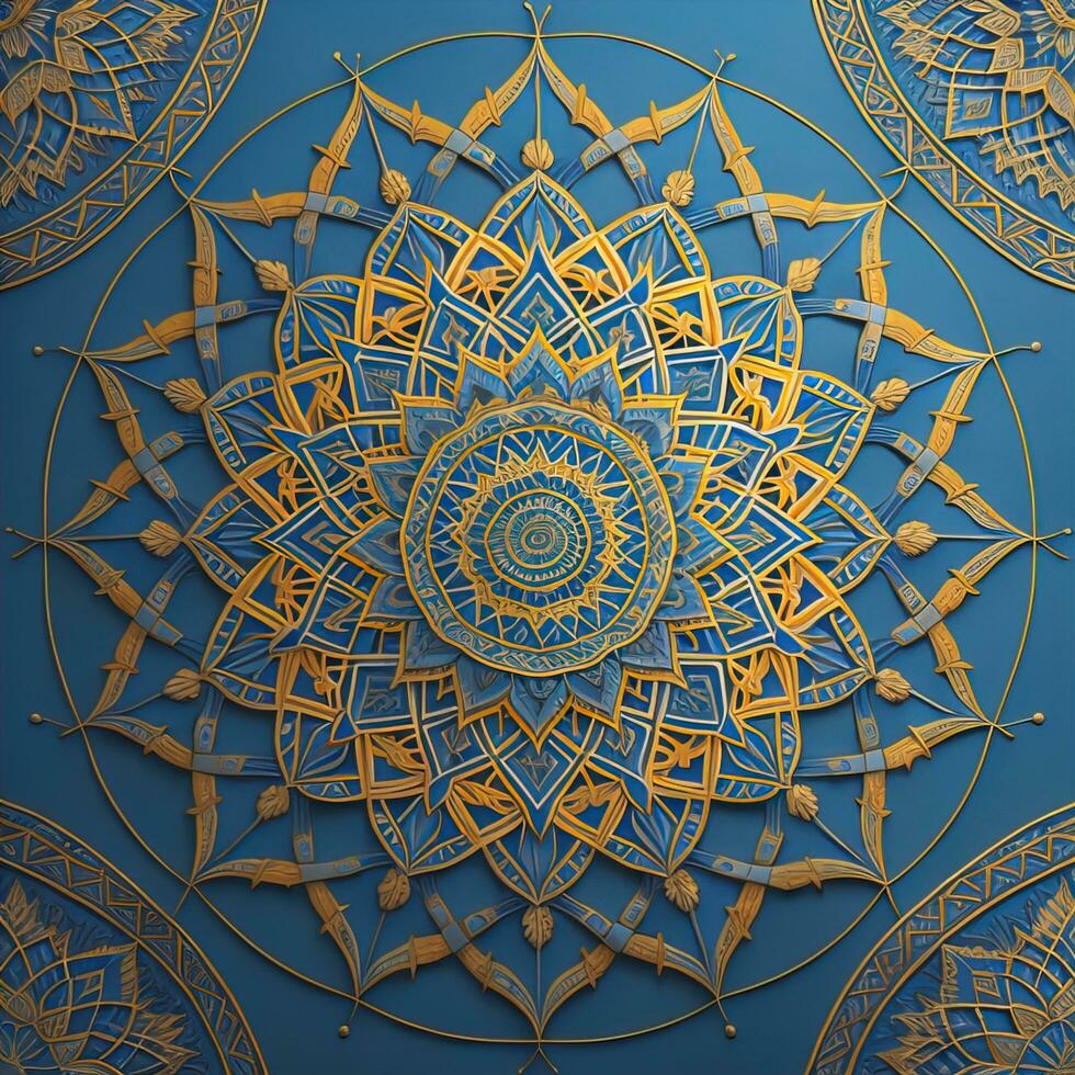 AI generated Mandala pattern. Vintage decorative elements. Hand drawn oriental background. ai generative photo