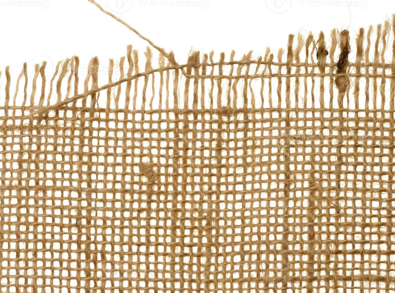 Brown burlap texture photo