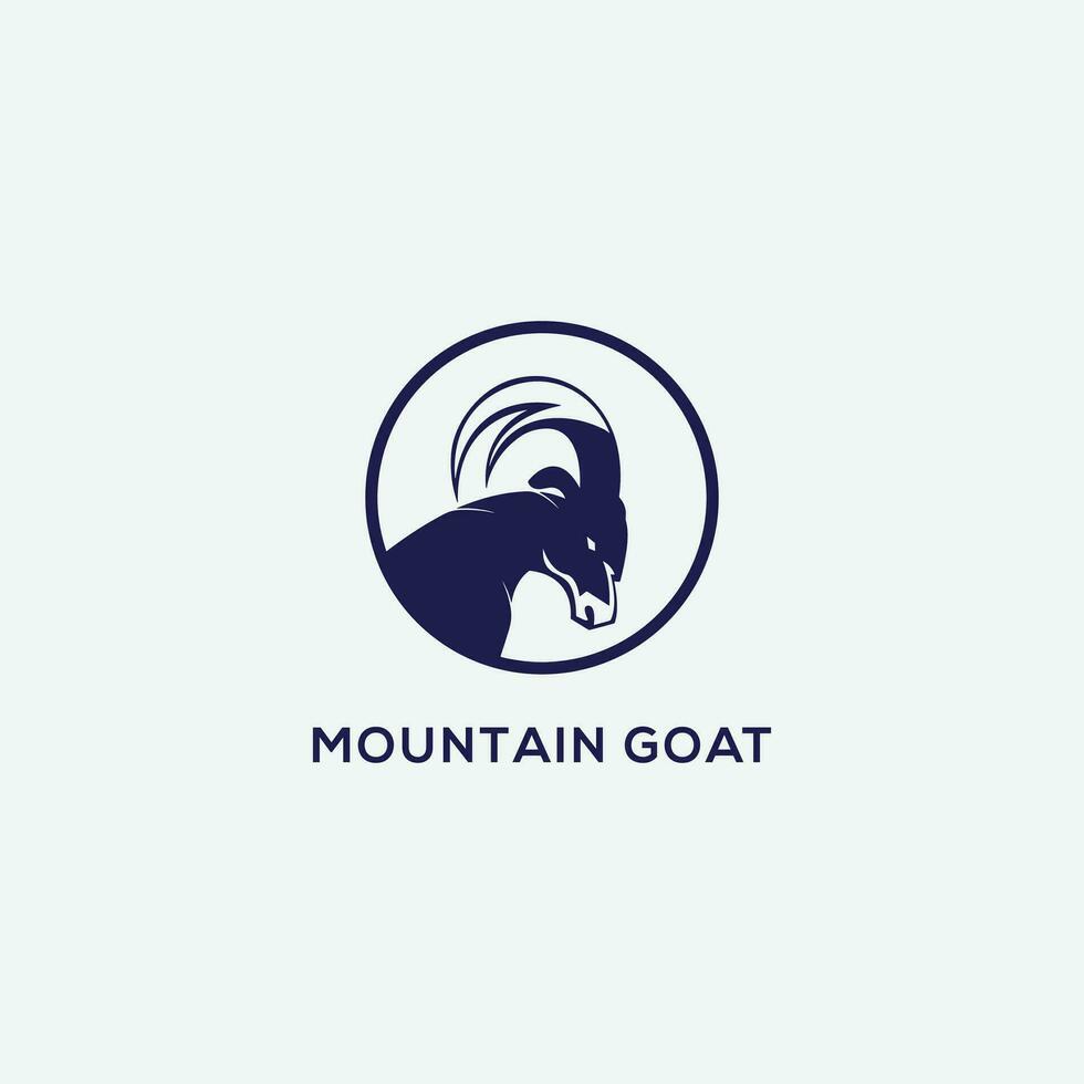 mountain goat logo vector