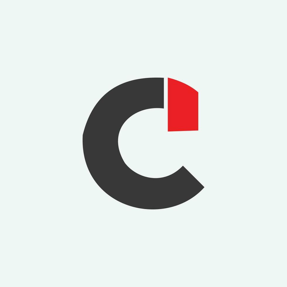 C logo shape letter moon vector