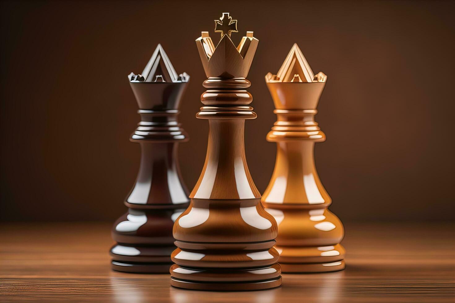 AI generated Different chess piece on a solid color background. ai generative photo