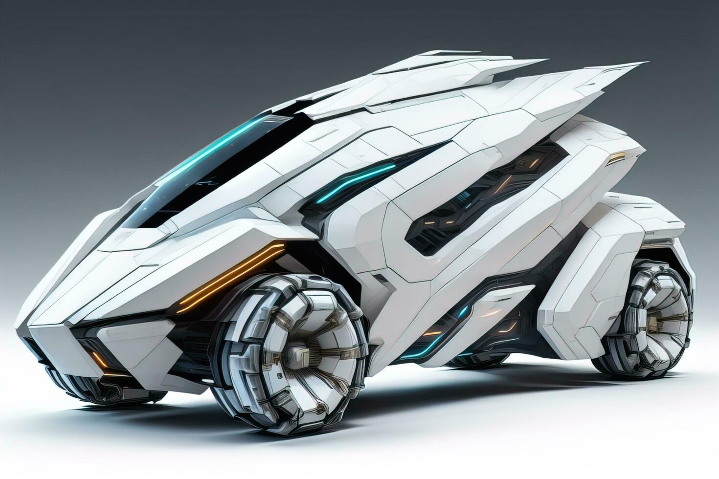 AI generated a brand-less generic concept car in studio environment. ai generative photo