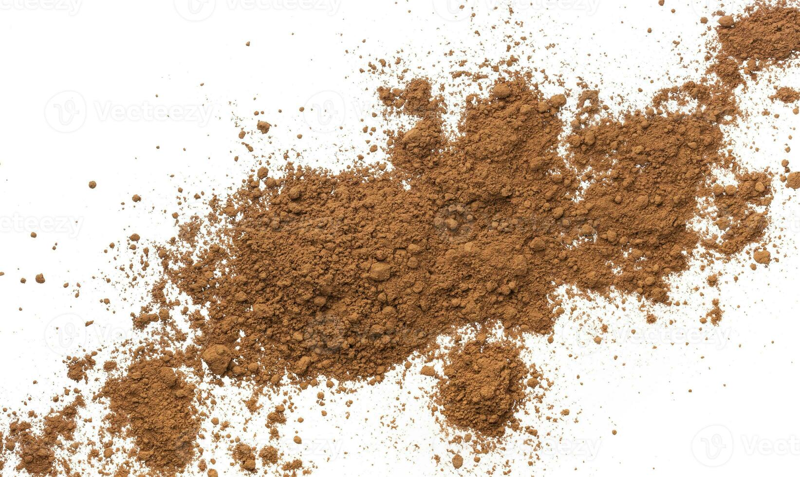 pila cacao polvo aislado en blanco antecedentes. parte superior ver foto