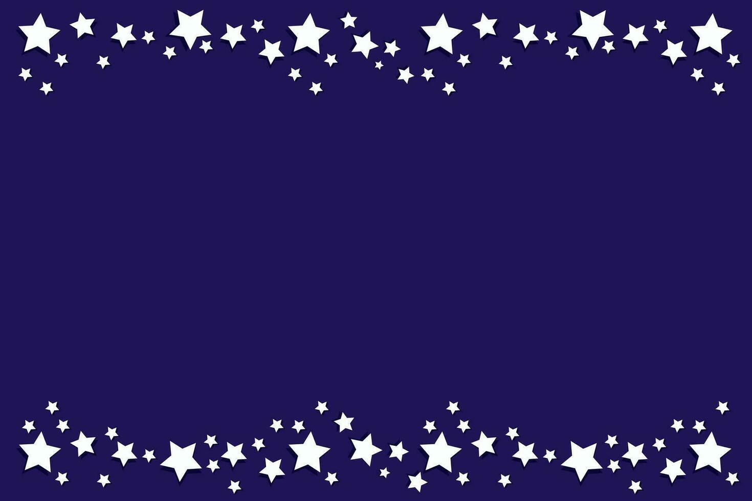 vector rectangular festivo oscuro azul antecedentes - invierno bandera con un marco con un raya de blanco volumétrico estrellas a el fondo y parte superior y un sitio para texto