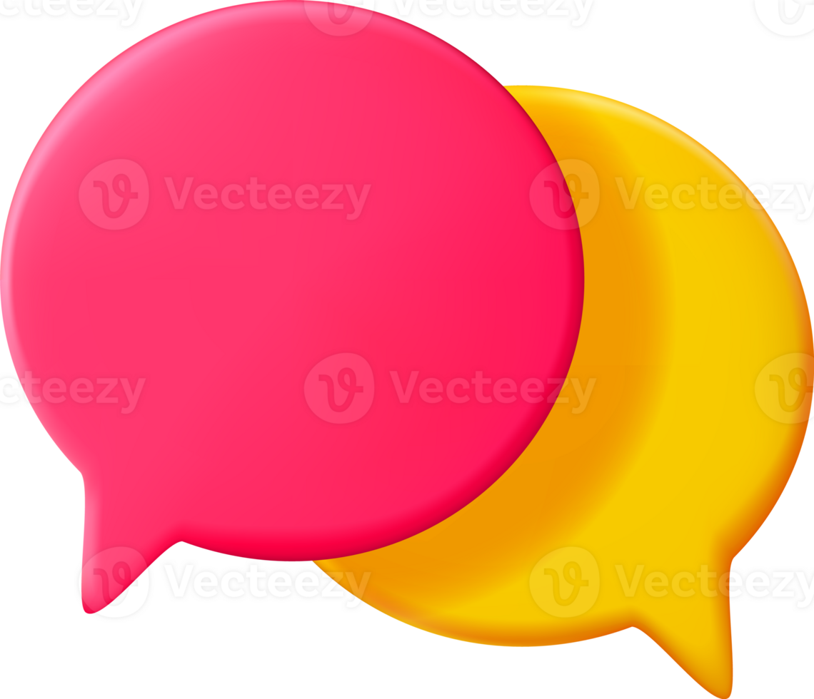 3D Blank Speech Bubble png
