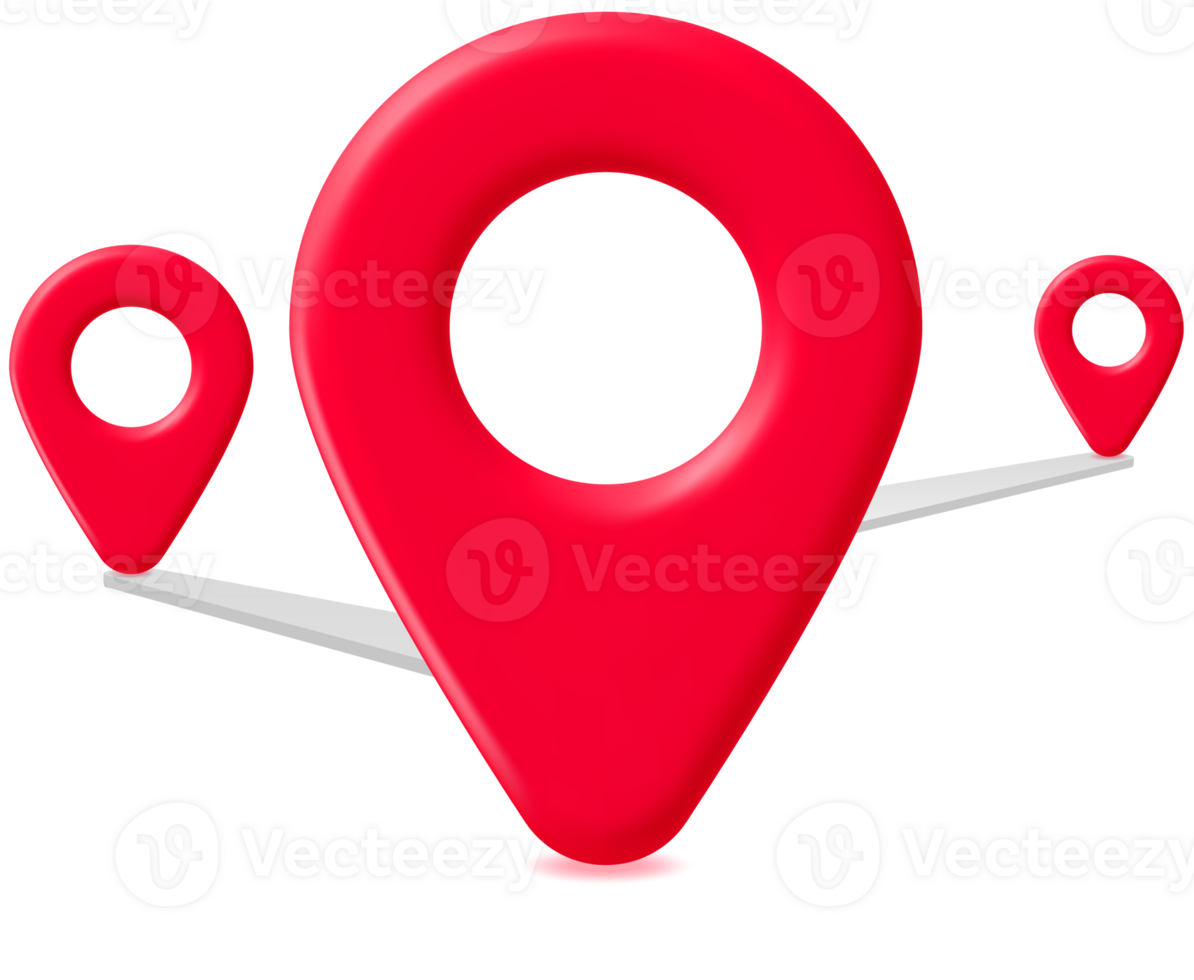 3D Location Map Pin png